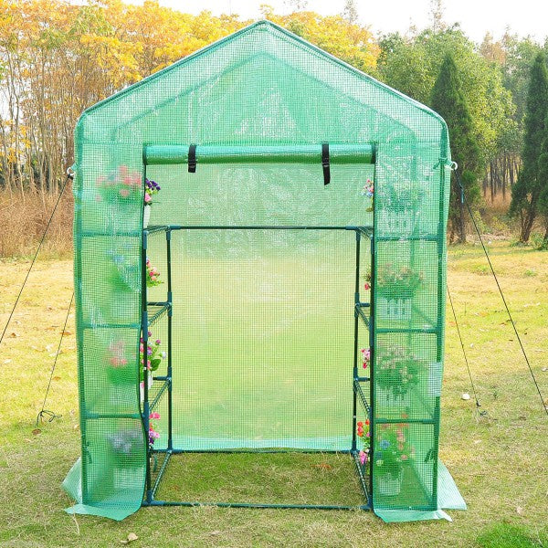 Portable 4-Tier Greenhouse with Shelves 56"x30"