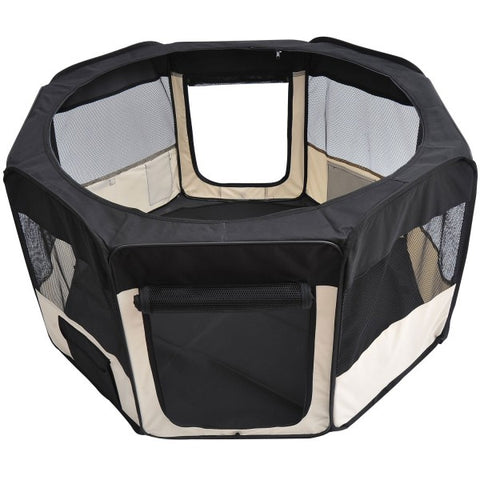 Soft Pet Foldable Crate Kennel With Carrying Bag